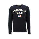 Fred Mello Bisiklet Yaka Lacivert Erkek Sweatshirt, Lacivert, L