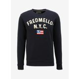 Fred Mello Bisiklet Yaka Lacivert Erkek Sweatshirt, Lacivert, S