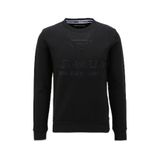 Fred Mello Bisiklet Yaka Siyah Erkek Sweatshirt, Siyah, L