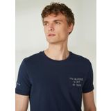 Fred Mello Bisiklet Yaka T-Shirt, M, 5003031586, Mavi, Erkek