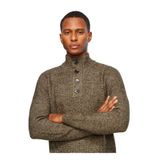 Fred Mello Dik Yaka Slim Fit Kazak, M, 5003104919, Kahve, Erkek
