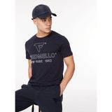 Fred Mello FM23W02TG Lacivert Bisiklet Yaka Erkek T-shirt