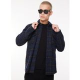 Fred Mello FM23W26KT Lacivert Slim Fit Gömlek Yaka Erkek Gömlek