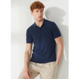 Fred Mello Polo Yaka Slim Fit Mavi Erkek Kazak FM23S07MABLUE