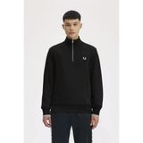 Fred Perry Erkek Dik Yaka Yarım Fermuarlı Sweatshirt Nakış Logo Detaylı