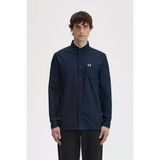 Fred Perry Erkek Düğmeli Yaka Uzun Kollu Pamuklu Gömlek Yama Cepli