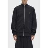 Fred Perry J1327 Zip Through Erkek Ceket - S - Siyah