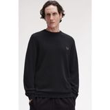 Fred Perry K1309 Pique Stitch Jumper Erkek Kazak - Siyah - 2XL