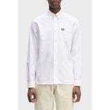 Fred Perry Logolu Pamuk Regular Fit Tek Cepli Düğmeli Yaka Gömlek Erkek Gömlek M5516 100 - Beyaz