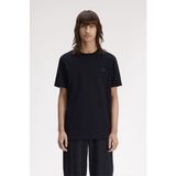 Fred Perry M1732 Mesh Taped Ringer Erkek Tişört - Siyah