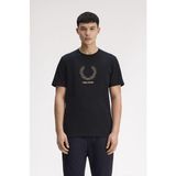 Fred Perry M1775 Outline Laurel Wreath Erkek Tişört - Siyah