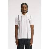 Fred Perry M2419 Vertical Stripe Erkek Polo Tişört - Beyaz - XL