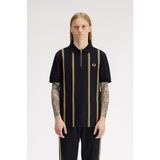 Fred Perry M2419 Vertical Stripe Erkek Polo Tişört - Siyah