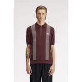 Fred Perry Panel Detail Knitted Shirt Polo Yaka T-Shirt Çok Renkli, M, FPK2310, Çok Renkli, Erkek