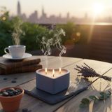 Free And Art Soya Wax Kapaklı Kalp Şeklinde Soya Wax Mum Romantik Şık Dekoratif Mum - Turkuaz