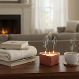 Free And Art Soya Wax Kapaklı Kalp Şeklinde Soya Wax Mum Romantik Şık Dekoratif Mum - Turuncu