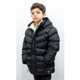 FREE ARSLAN COLLECTİON Erkek Çocuk Mont Kürklü Peluş Astarlı Çıkarılabilir Kapüşonlu Siyah Mont