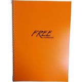 Free Çizgili A4- 40 Yaprak Spiralli Defter 5renk - Turuncu