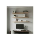 Free Home Premium MDF Ürün Gizli Montajlı Uçan Raf 100x15 - 3 Adet Kitaplık Mutfak Banyo Salon Rafı