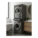 Free Home Premium MDF Ürün Lavenderia Plus Banyo Makine Dolabı Kurutma Makinesi Titreşim Önleyici 200x65x65