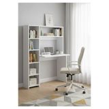 Free Home Premium MDF Ürün Modern Kitaplıklı Çalışma Masası | Raflı Öğrenci ve Home Ofis Bilgisayar Masası
