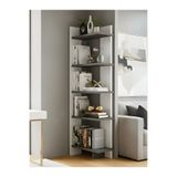 Free Home Premium MDF Ürün Modern Köşe Raf Kitaplık | Ahşap 5 Katlı Dekoratif Raflı Çok Amaçlı Düzenleyici