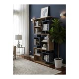 Free Home Premium MDF Ürün Modern Tasarım Labirent Kitaplık | Geometrik Dekoratif Salon Raf Ünitesi