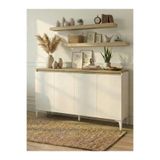 Free Home Premium MDF ürün Stella 120 Cm Konsol + 2 Adet Raf (4cm Kalınlık) Seti Antre Mutfak Dresuar Dolap