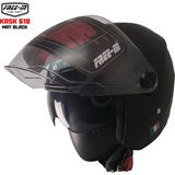 Free-M 618 Güneş Vizörlü Açık Kask (Mat Siyah) - Large