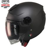 Free-M 618 Güneş Vizörlü Açık Kask (Mat Tıtanyum) - MEDIUM