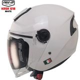 Free-M 618 Yarım Kask Beyaz(Güneş Vizörlü)