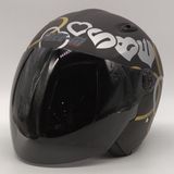Free-M 661 Acik Kask (Mat Siyah Kalpli) Xs