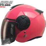 Free-M 665 Yarım Kask Güneş Vizörlü (Pembe) - Medium