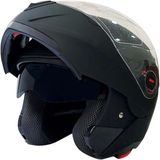 Free-M 961 Mat Siyah Çene Açılır Güneş Vizörlü Kask ABS Malzeme ile Güvenli Koruma