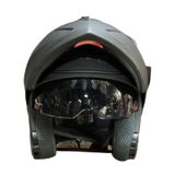 Free-M 961 Mat Siyah Güneş Vizörlü Çene Açılır Kask Modeli