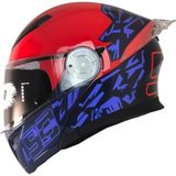 Free-M 965 93 Mavi-Kırmızı Çene Açılır Kask - XL