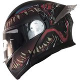 Free-M -965 Çene Açılır Kask (Swamp) ABS Malzeme ile Güneş Vizörlü ve Yıkanabilir İç - Large