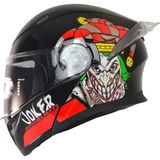 Free-M 965 Joker Siyah-Kırmızı Çene Açılır Kask - XL