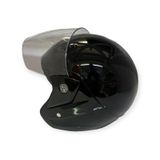 Free M Yarım Kask Yazlık Vizörlü Açık Motosiklet Kaskı Siyah