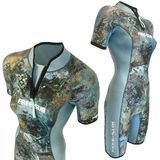 Free-Sub 2mm Dreams Garden Kadın Shorty (Kısa) Sörf, Scuba Tüplü Dalış Elbisesi Wetsuit - Kamuflaj