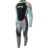 Free-Sub 3mm Çocuk Wetsuit Turkuaz Neopren Dalış Elbisesi Türkiye Menşeli Esnek Tasarım - XS