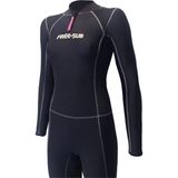 Free-Sub 3mm Typhoon Kadın Yüzme, Sörf, Scuba Tüple Dalış Elbisesi Wetsuit - 2XL - Siyah