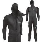 Free-Sub 5 mm Siyah Diving Tek Parça Scuba Dalış Elbisesi PVC Malzemeden Üretilmiştir - 2XL