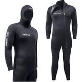 Free-Sub 7 mm Klasik Scuba Tüplü Dalış Elbisesi Turuncu PVC Malzemeden Üretilmiştir - 2XL