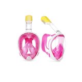 Freebreath Tam Yüz Dalış Maskesi, Unisex, Pembe, SM