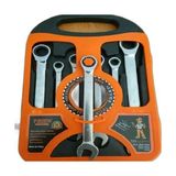 Freed 5393 Cırcır Kombine Anahtar Takımı (Düz) 7 Parça Çok Amaçlı Kullanım için Ergonomik Tasarım