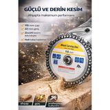 Freed Tools 115 mm Zincirli Ahşap Testere Diski Ahşap Oyma Kesme Diski Avuç Taşlama Uyumlu