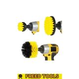 Freed Tools 3 Lü Set Matkap Ucuna Takılabilen Banyo Küvet Duşakabin Oto Lastik Koltuk Yıkama Temizleme Fırçası