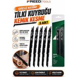 FREED TOOLS 5 Adet Tilki Kuyruğu Kemik Kesme Testere Ucu Güçlü ve Hızlı Kesim 150MM