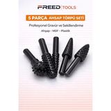 Freed Tools Gravür Mini Törpü Uçları 5 Parça Ahşap Mini Törpü Seti Gravür Makinalarına Uyumlu